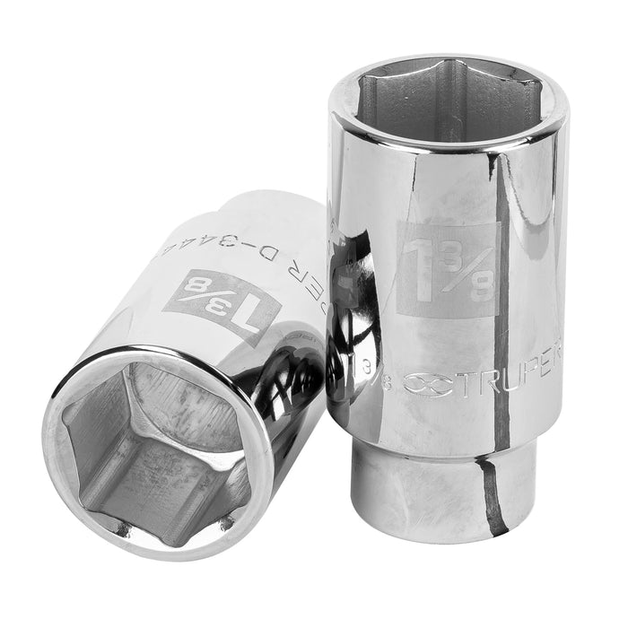 Dado largo de 1 3/8', 6 puntas, cuadro 3/4', TRUPER