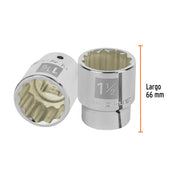 Dado de 1-1/2', 12 puntas, cuadro 3/4', TRUPER