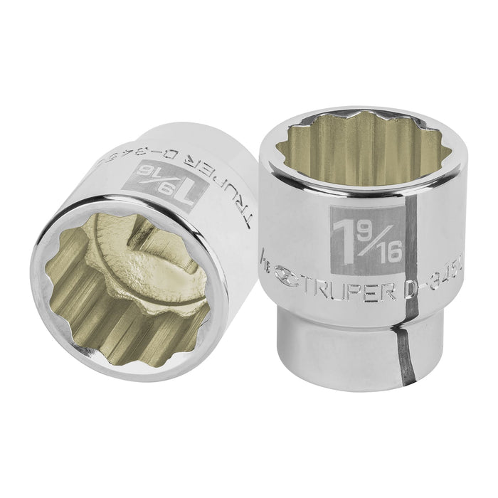 Dado de 1-9/16', 12 puntas, cuadro 3/4', TRUPER