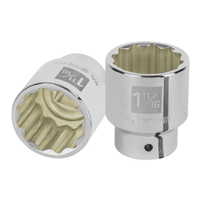Dado de 1-11/16', 12 puntas, cuadro 3/4', TRUPER