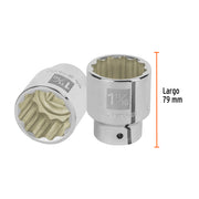 Dado de 1-11/16', 12 puntas, cuadro 3/4', TRUPER