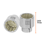 Dado de 1-3/4', 12 puntas, cuadro 3/4', TRUPER