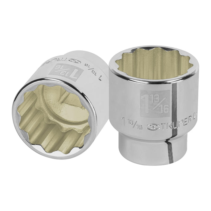 Dado de 1-13/16', 12 puntas, cuadro 3/4', TRUPER