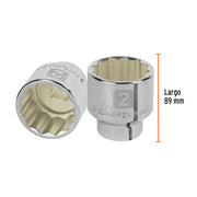 Dado de 2', 12 puntas, cuadro 3/4', TRUPER