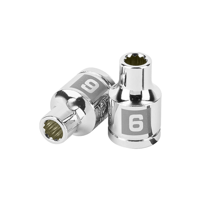 Dado de 6 mm, 12 puntas, cuadro 3/8', TRUPER