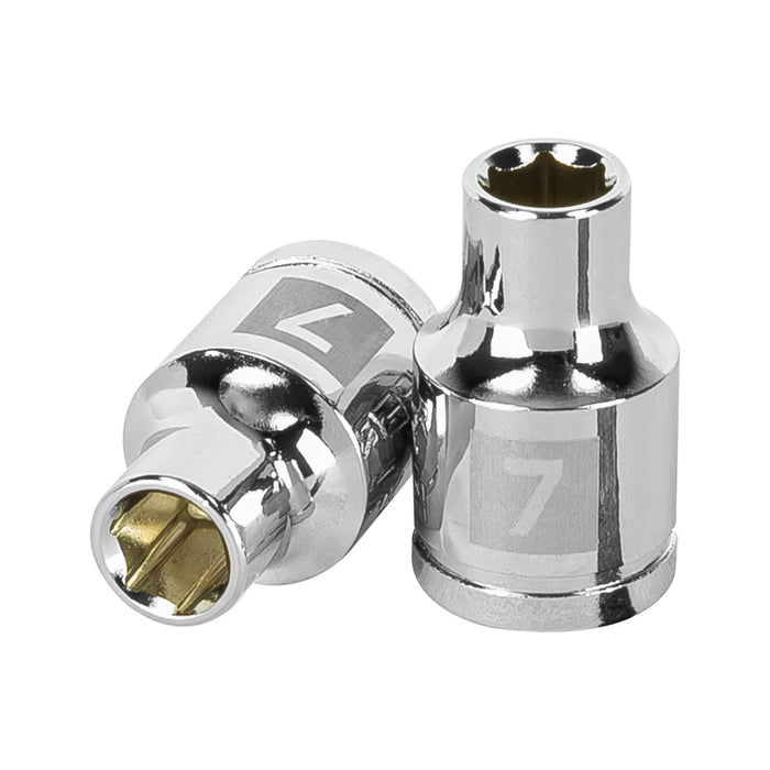 Dado de 7 mm, 6 puntas, cuadro 3/8', TRUPER