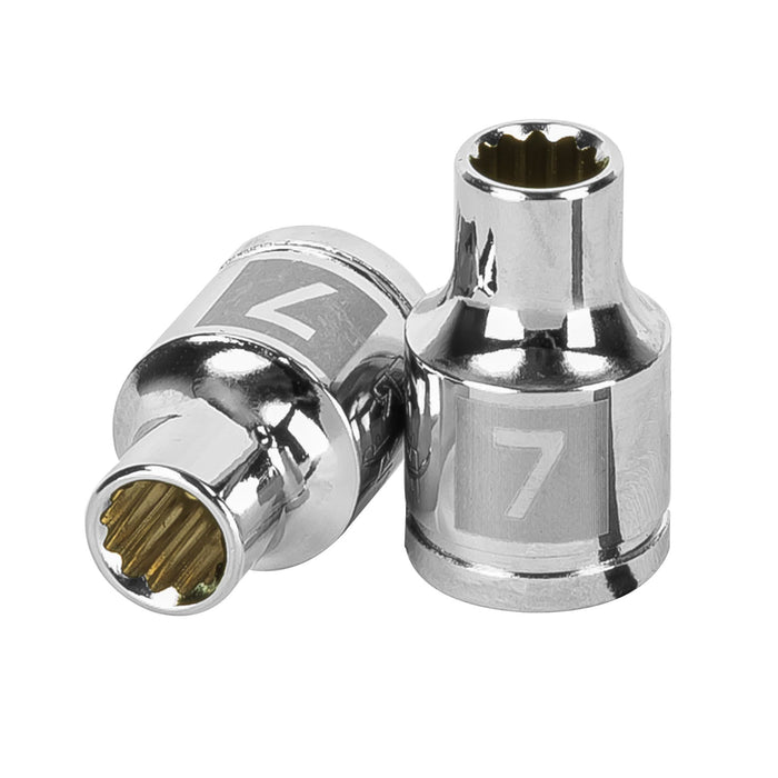 Dado de 7 mm, 12 puntas, cuadro 3/8', TRUPER