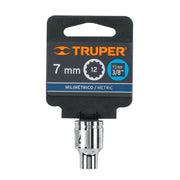Dado de 7 mm, 12 puntas, cuadro 3/8', TRUPER