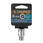 Dado de 8 mm, 12 puntas, cuadro 3/8', TRUPER