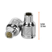 Dado de 1/4', 12 puntas, cuadro 3/8', TRUPER