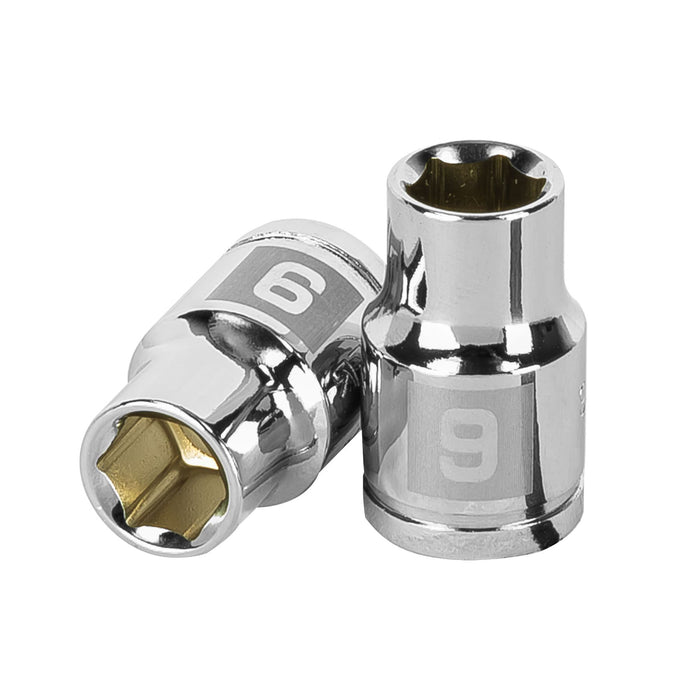 Dado de 9 mm, 6 puntas, cuadro 3/8', TRUPER