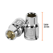 Dado de 9 mm, 6 puntas, cuadro 3/8', TRUPER
