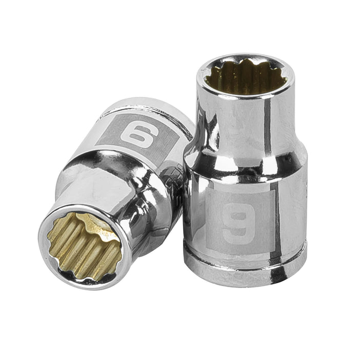 Dado de 9 mm, 12 puntas, cuadro 3/8', TRUPER