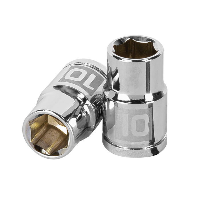 Dado de 10 mm, 6 puntas, cuadro 3/8', TRUPER