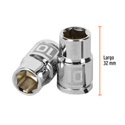 Dado de 10 mm, 6 puntas, cuadro 3/8', TRUPER
