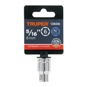 Dado de 5/16', 6 puntas, cuadro 3/8', TRUPER