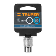 Dado de 10 mm, 12 puntas, cuadro 3/8', TRUPER