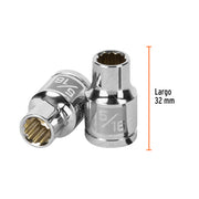 Dado de 5/16', 12 puntas, cuadro 3/8', TRUPER