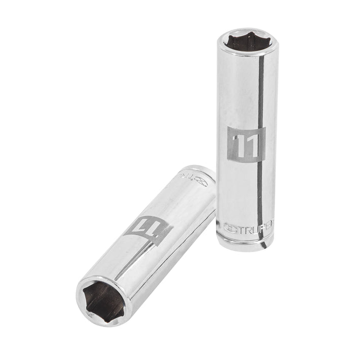 Dado largo de 11 mm, 6 puntas, cuadro 3/8', TRUPER