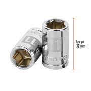 Dado de 11 mm, 6 puntas, cuadro 3/8', TRUPER