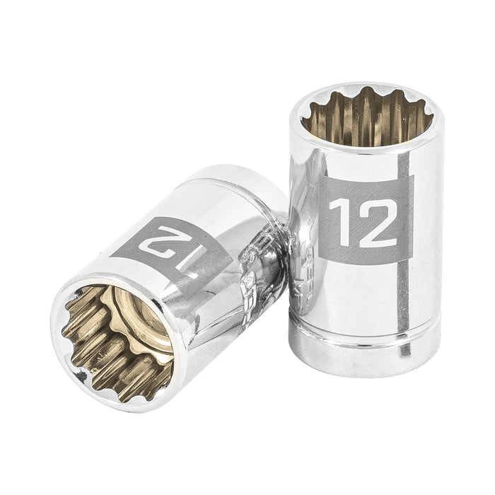 Dado de 12 mm, 12 puntas, cuadro 3/8', TRUPER