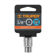 Dado de 3/8', 12 puntas, cuadro 3/8', TRUPER