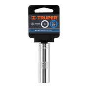 Dado largo de 13 mm, 6 puntas, cuadro 3/8', TRUPER