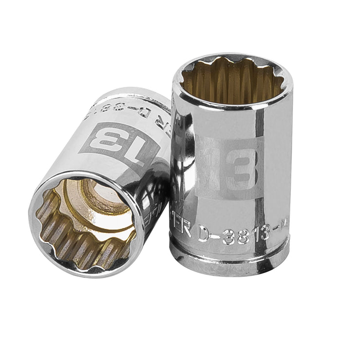 Dado de 13 mm, 12 puntas, cuadro 3/8', TRUPER