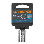 Dado de 13 mm, 12 puntas, cuadro 3/8', TRUPER