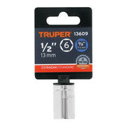 Dado de 1/2', 6 puntas, cuadro 3/8', TRUPER
