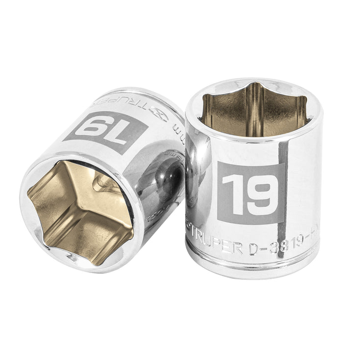 Dado de 19 mm, 6 puntas, cuadro 3/8', TRUPER