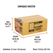 Dado p/bujías cuadro 3/8' articulado 5/8', extensión 10'