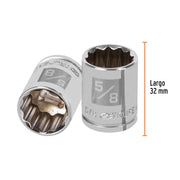 Dado de 5/8', 12 puntas, cuadro 3/8', TRUPER