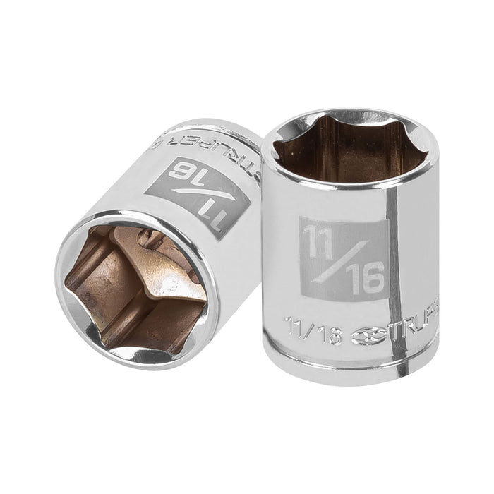 Dado de 11/16', 6 puntas, cuadro 3/8', TRUPER
