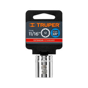 Dado de 11/16', 12 puntas, cuadro 3/8', TRUPER