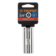 Dado largo de 3/4', 6 puntas, cuadro 3/8', TRUPER