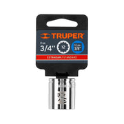 Dado de 3/4', 12 puntas, cuadro 3/8', TRUPER