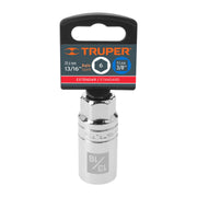 Dado para bujías de 13/16', 6 puntas, cuadro 3/8', TRUPER