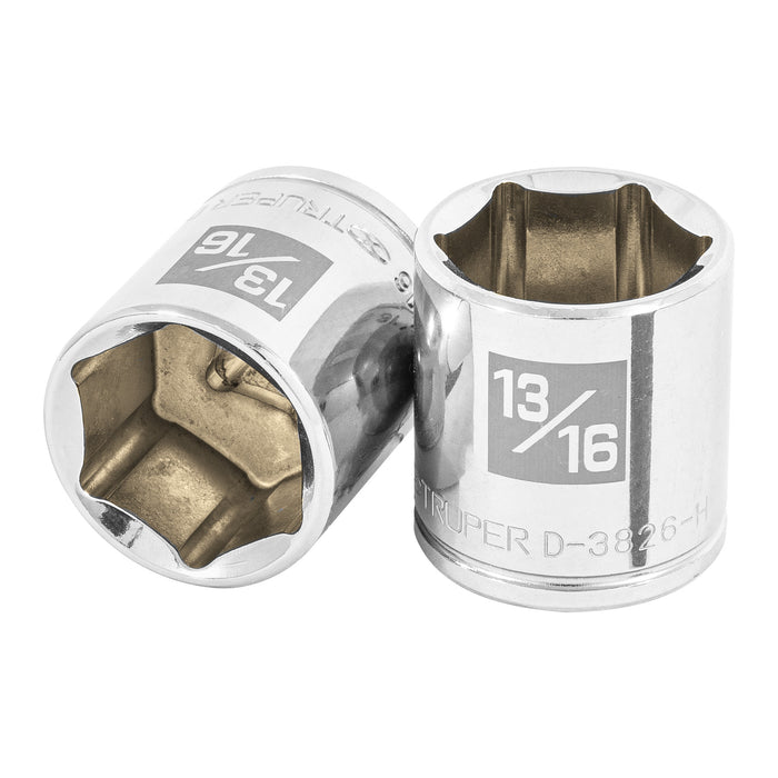 Dado de 13/16', 6 puntas, cuadro 3/8', TRUPER