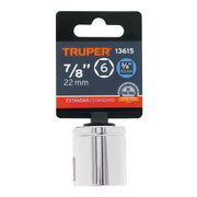 Dado de 7/8', 6 puntas, cuadro 3/8', TRUPER