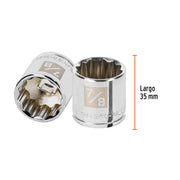 Dado de 7/8', 12 puntas, cuadro 3/8', TRUPER