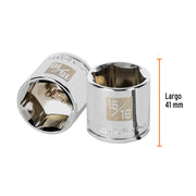 Dado de 15/16', 6 puntas, cuadro 3/8', TRUPER