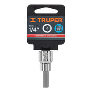 Dado punta hexagonal de 1/4', cuadro 3/8', TRUPER