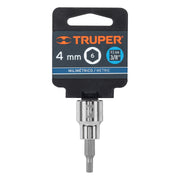 Dado punta hexagonal de 4 mm, cuadro 3/8', TRUPER