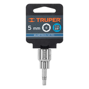 Dado punta hexagonal de 5 mm, cuadro 3/8', TRUPER