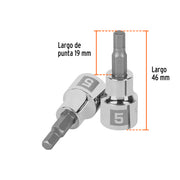Dado punta hexagonal de 5 mm, cuadro 3/8', TRUPER