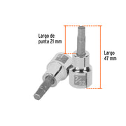 Dado punta hexagonal de 7/32', cuadro 3/8', TRUPER