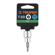 Dado punta torx T-20, cuadro 3/8', TRUPER