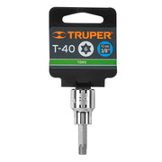 Dado punta torx T-40, cuadro 3/8', TRUPER
