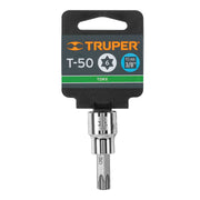 Dado punta torx T-50, cuadro 3/8', TRUPER